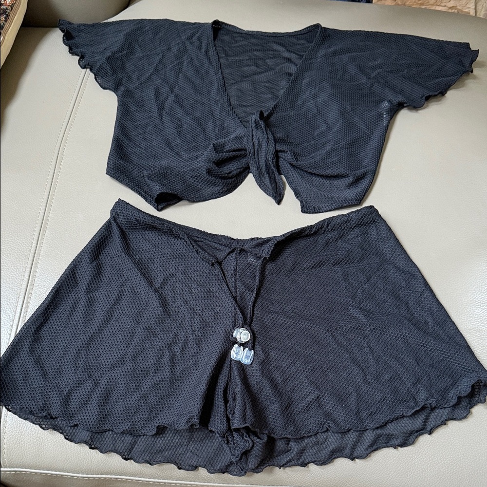 Sunday Mix Black Beach Two Piece Set